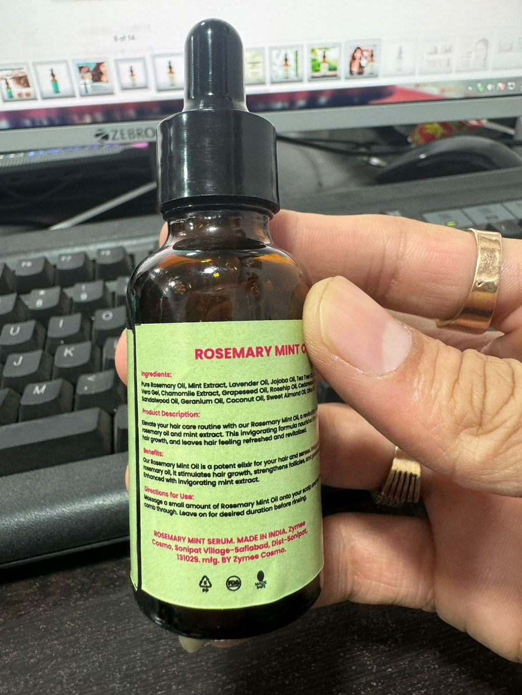 Rosemary Mint Scalp & Hair Strengthening Oil 30ml (Pack Of 1)